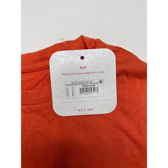 Isabel Maternity Shirt Top Women's XS Orange Pumpkin Face Graphic‎ Short-Sleeve - Picture 8 of 8